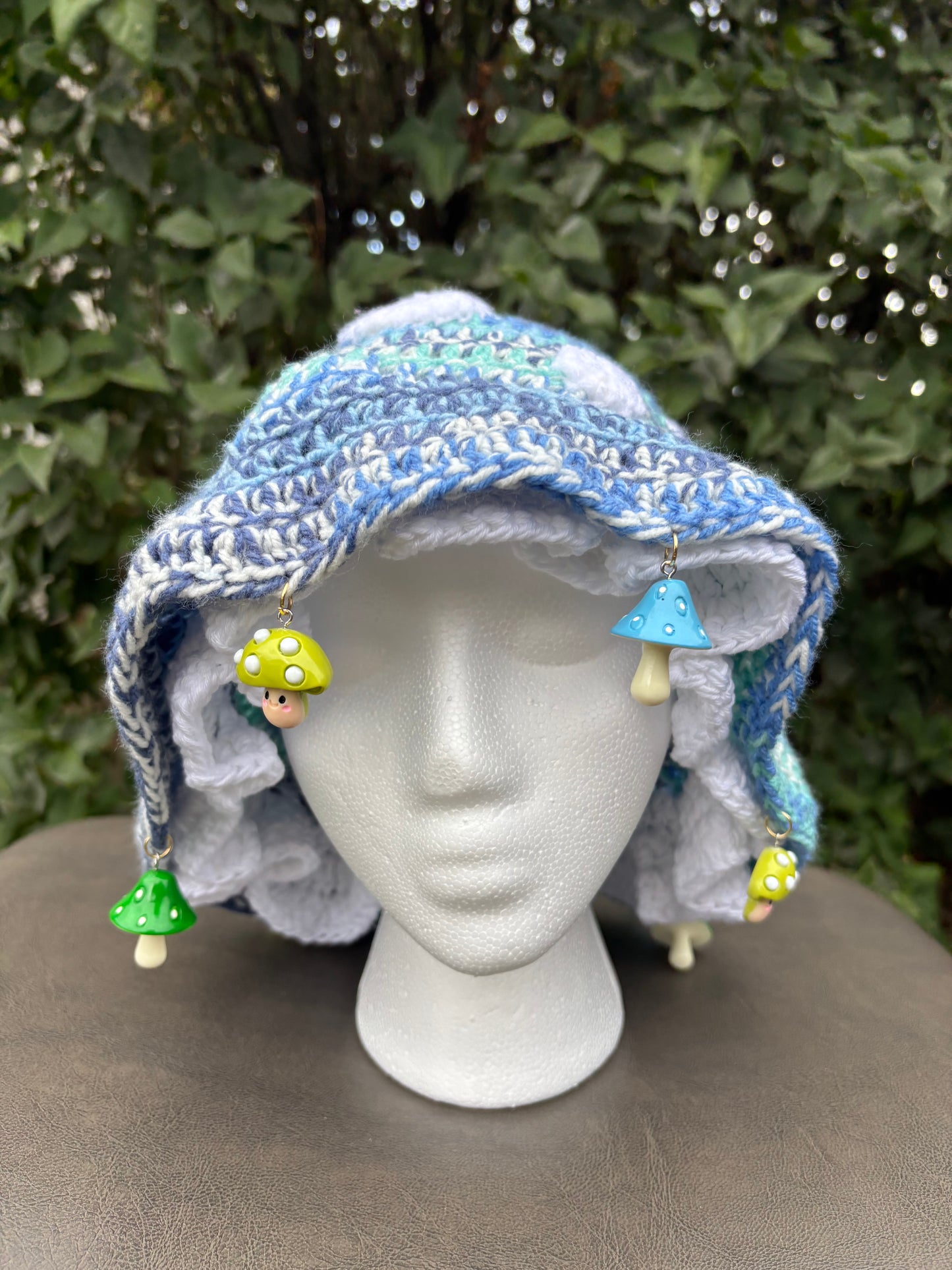 Blue-Green Mushroom Hat