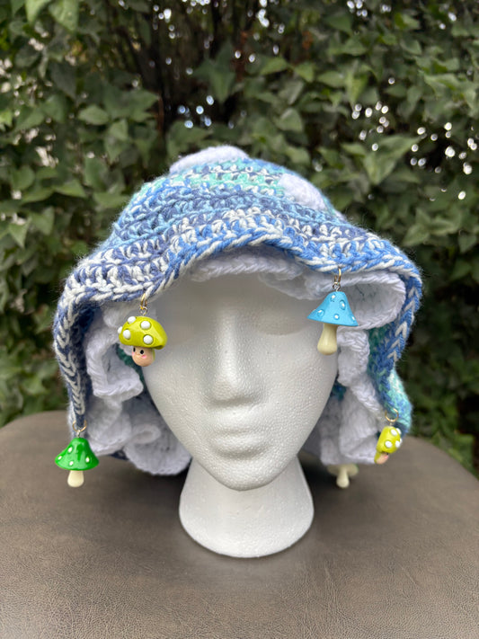 Blue-Green Mushroom Hat